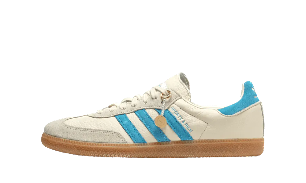 ADIDAS X SPORTY AND RICH SAMBA CREAM BLUE NOT ON THE SHELF