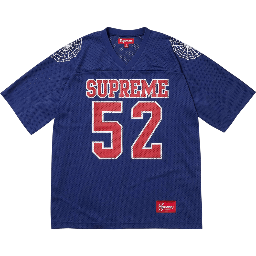 Supreme Spiderweb Football Jersey 'Navy’