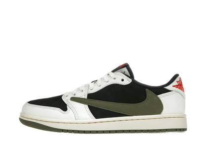 Not On The Shelf - Nike Air Jordan 1 Retro Low OG SP x Travis Scott 'Olive' (W) - Women's olive-colored Air Jordan 1 Retro Low OG SP x Travis Scott.